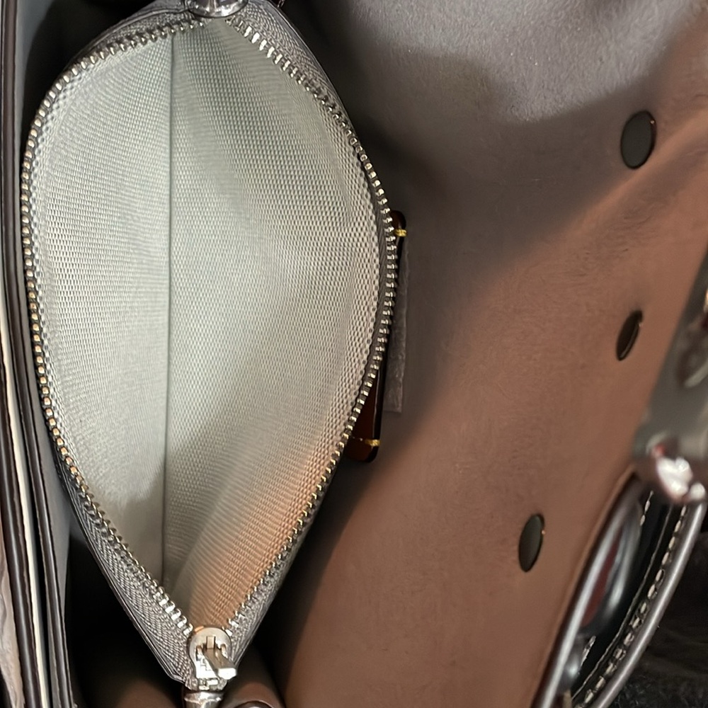 Coach Tabby 20 in Mirror Silver with Five Black Tea Roses NWT - Picture 16 of 17